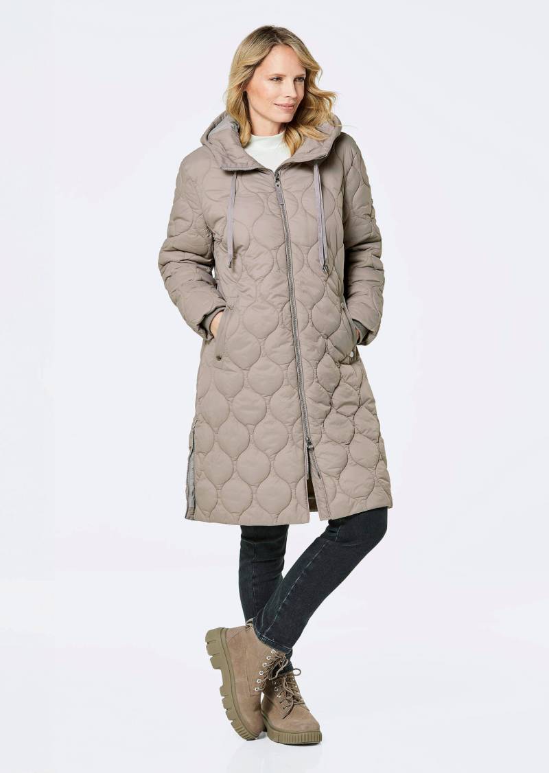 Steppmantel mit Kapuze - taupe - Gr. 23 von Goldner Fashion von Goldner Fashion
