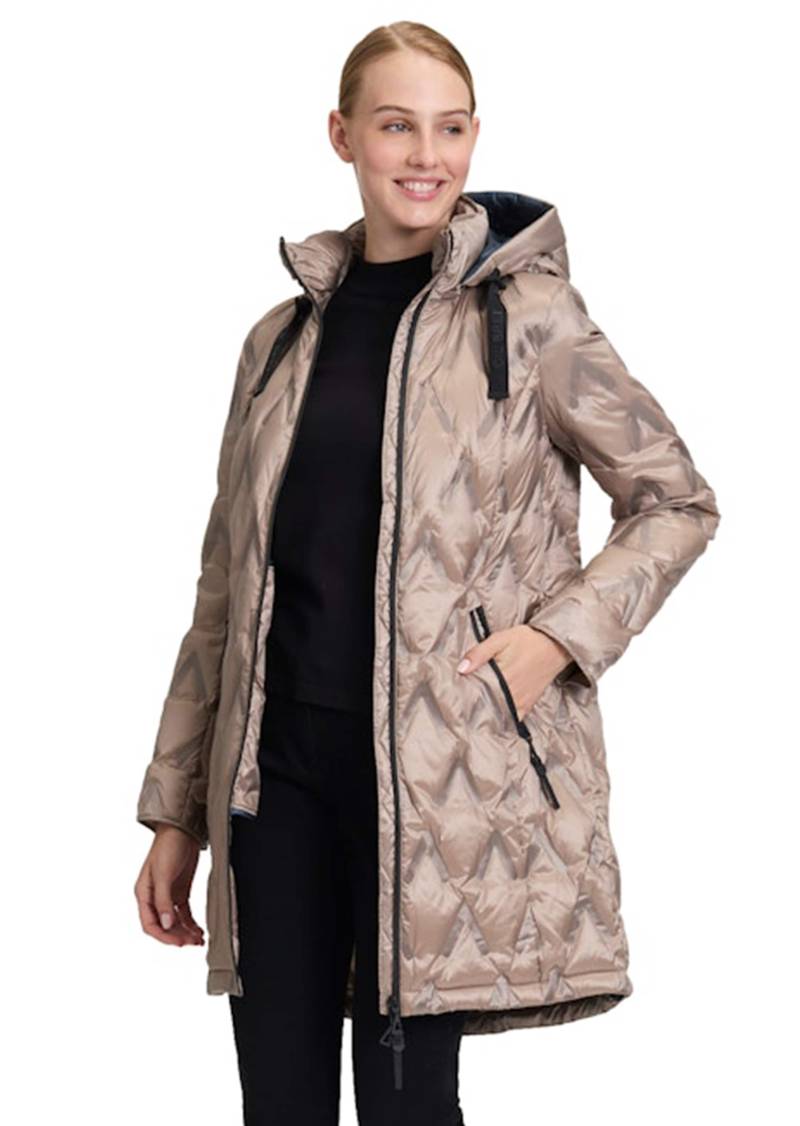 Steppmantel mit Reißverschlusstaschen - taupe - Gr. 40 von Goldner Fashion von Goldner Fashion