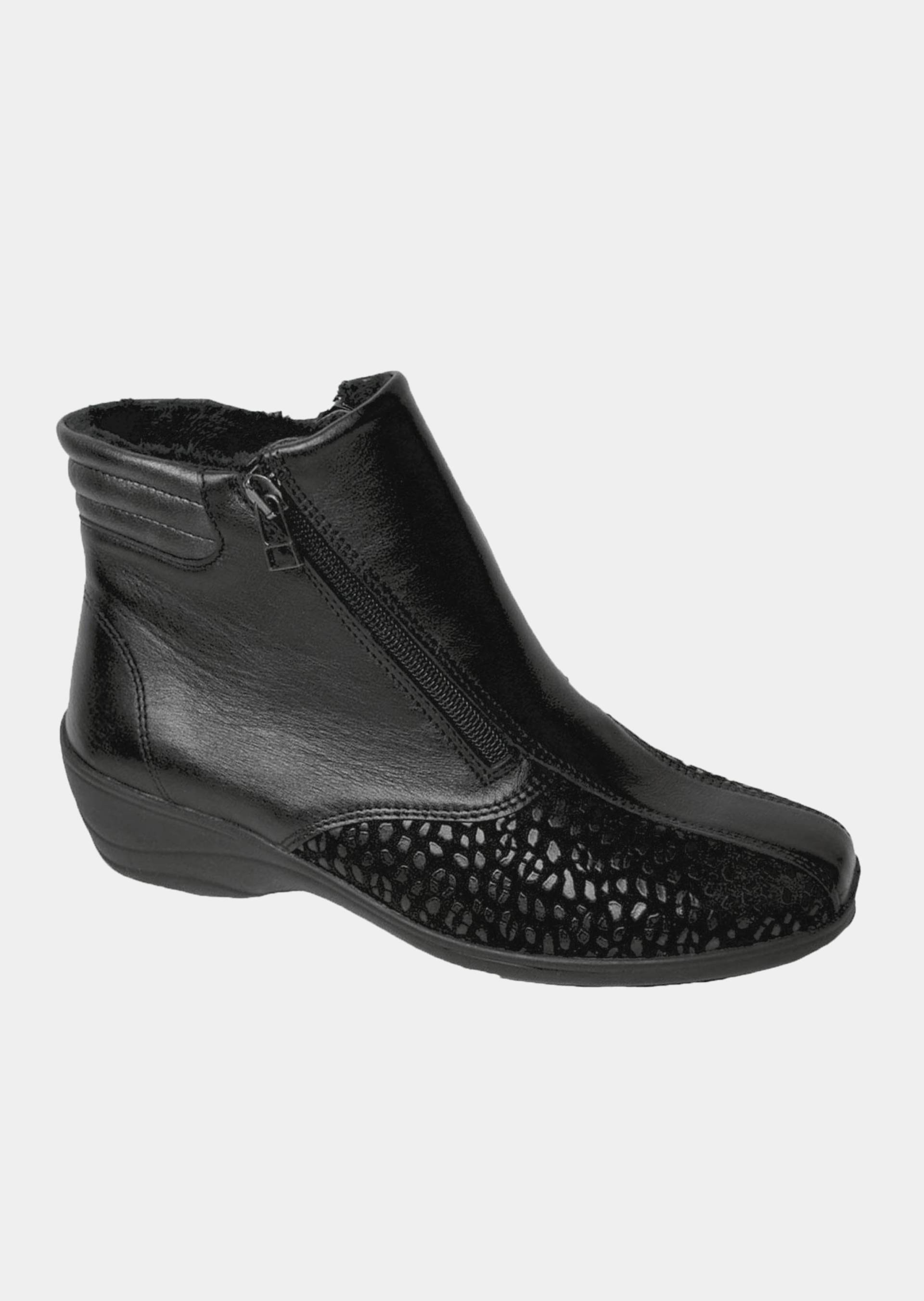 Stiefeletten aus echtem Leder - schwarz - Gr. 37 von Goldner Fashion von Goldner Fashion
