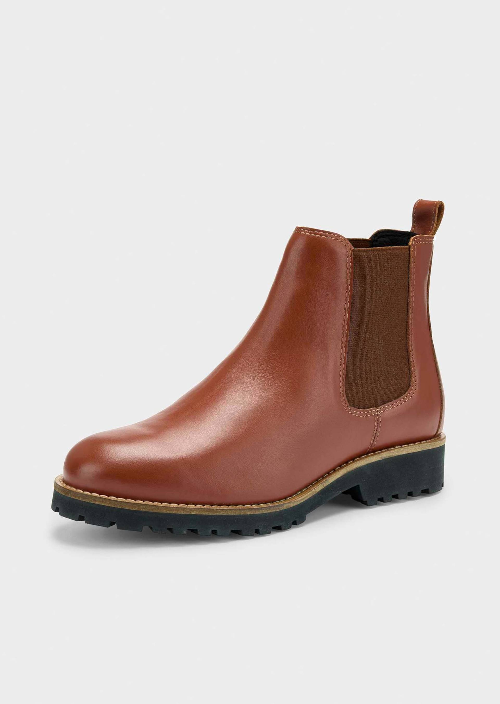 Chelsea Boots aus echtem Leder - cognac - Gr. 37 von Goldner Fashion von Goldner Fashion