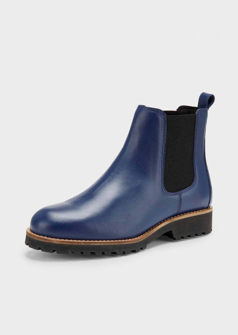 Chelsea Boots aus echtem Leder - dunkelblau - Gr. 36 von Goldner Fashion von Goldner Fashion