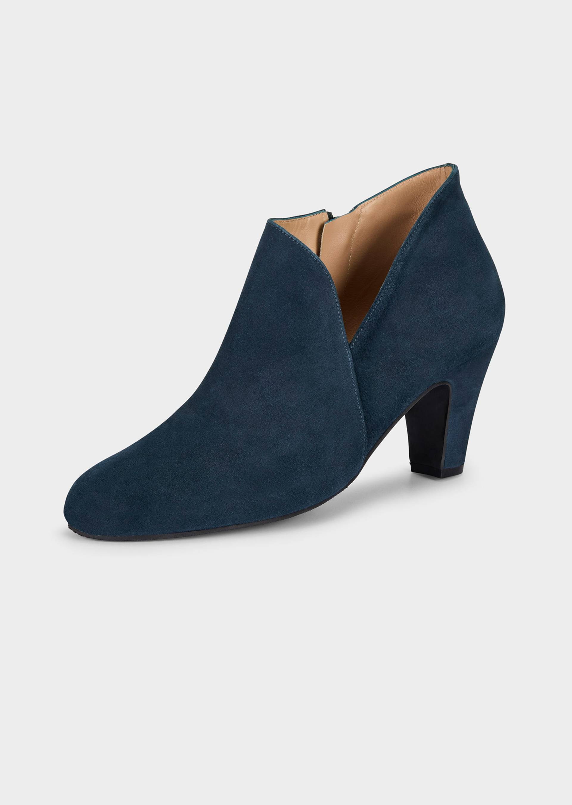 Feminine Stiefeletten mit Absatz - marine - Gr. 38 von Goldner Fashion von Goldner Fashion