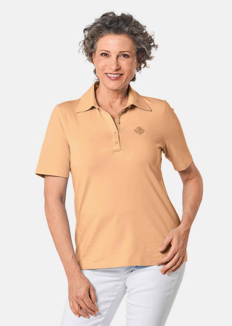 Stretchbequemes Poloshirt - pfirsich - Gr. 22 von Goldner Fashion von Goldner Fashion