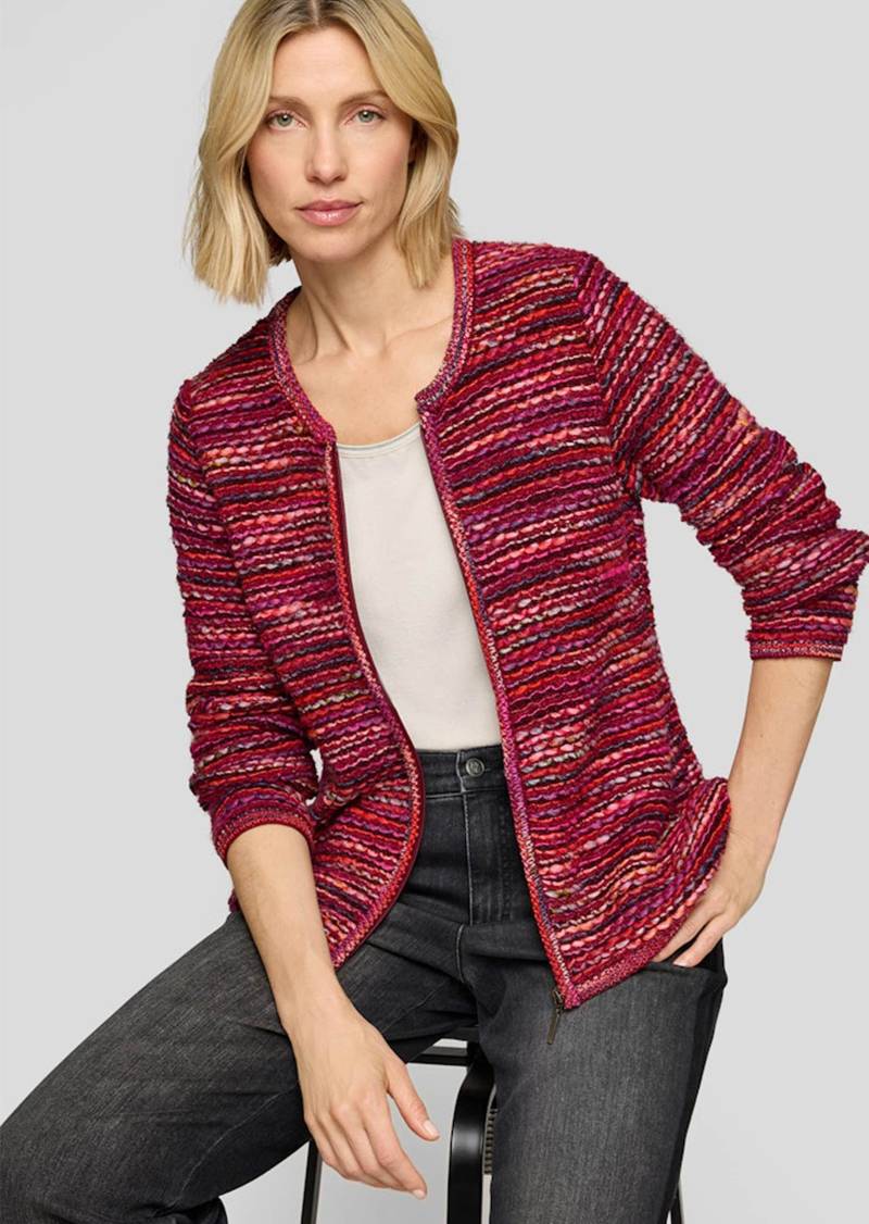 Strickjacke in Multicolor - rot / lila / pink - Gr. 50 von Goldner Fashion von Goldner Fashion