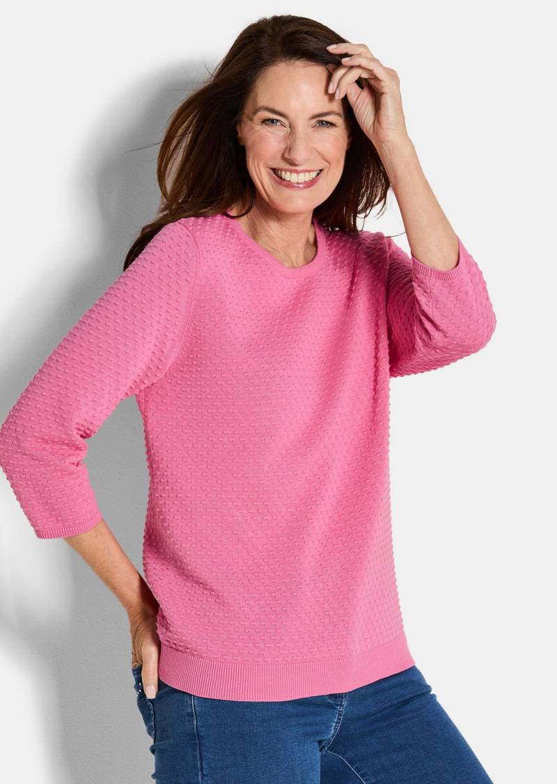 Strickpullover mit Pünktchenmuster - pink - Gr. 23 von Goldner Fashion von Goldner Fashion