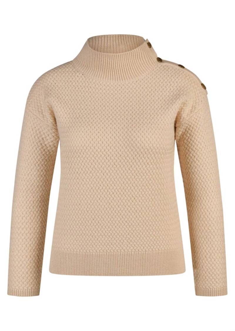 Strickpullover mit Schurwolle - beige - Gr. 42 von Goldner Fashion von Goldner Fashion
