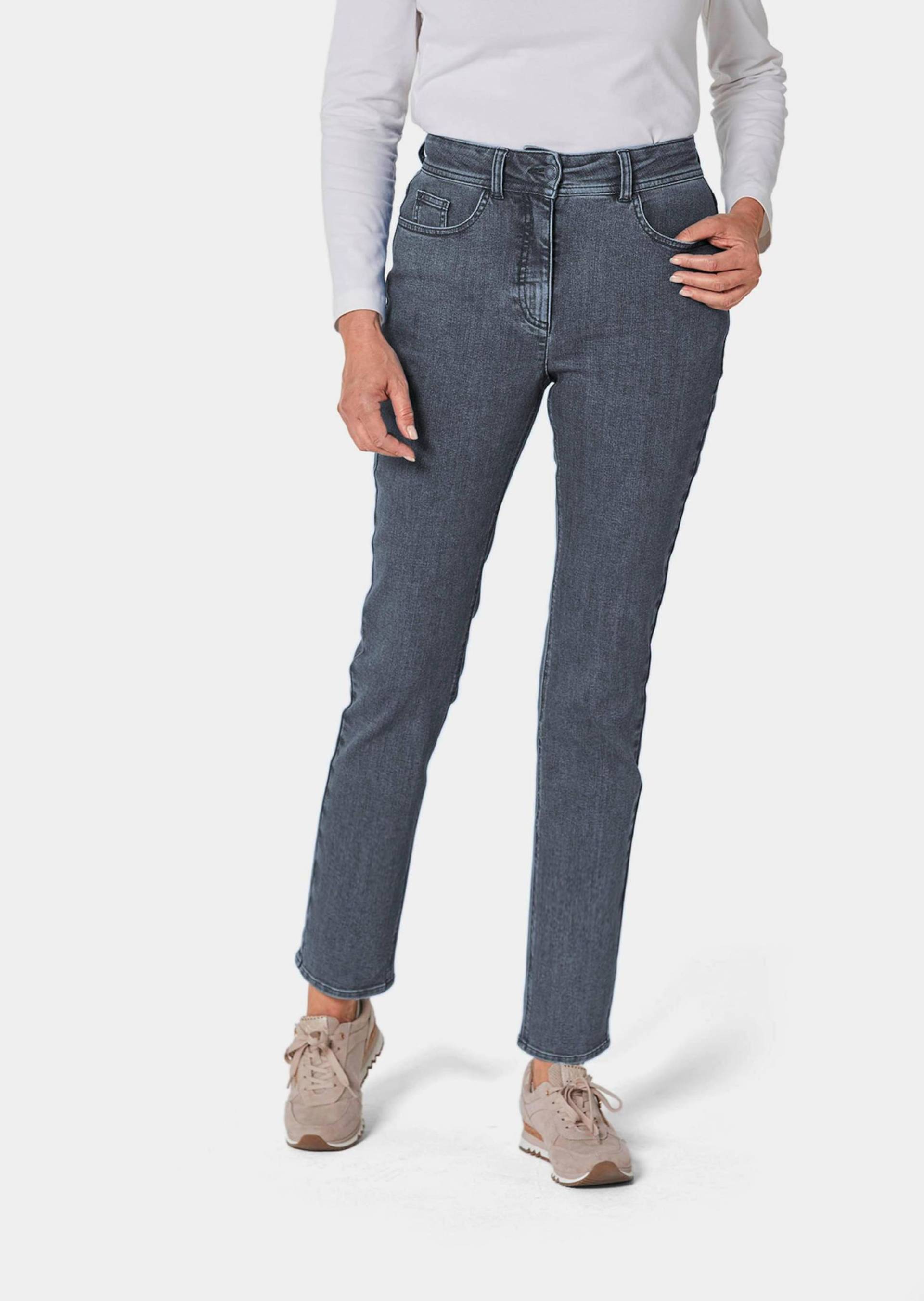 Superbequeme Hose mit Bauchweg-Effekt - grau - Gr. 52 von Goldner Fashion von Goldner Fashion