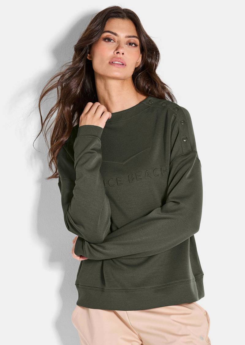 Sweatshirt aus weichem Modalmix - khaki - Gr. XS von Goldner Fashion von Goldner Fashion