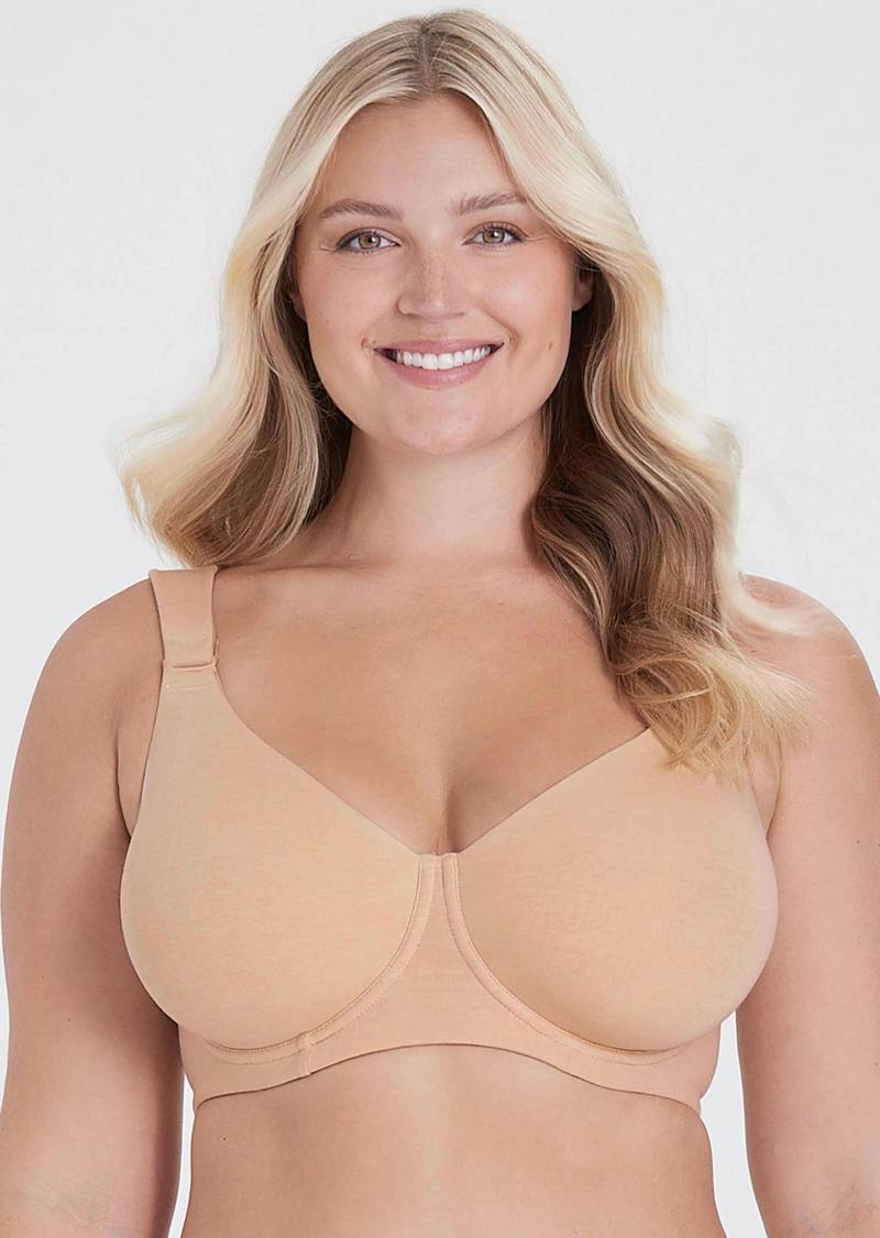 T-Shirt-BH mit Bio-Baumwolle - beige - Gr. 105 D von Goldner Fashion von Goldner Fashion