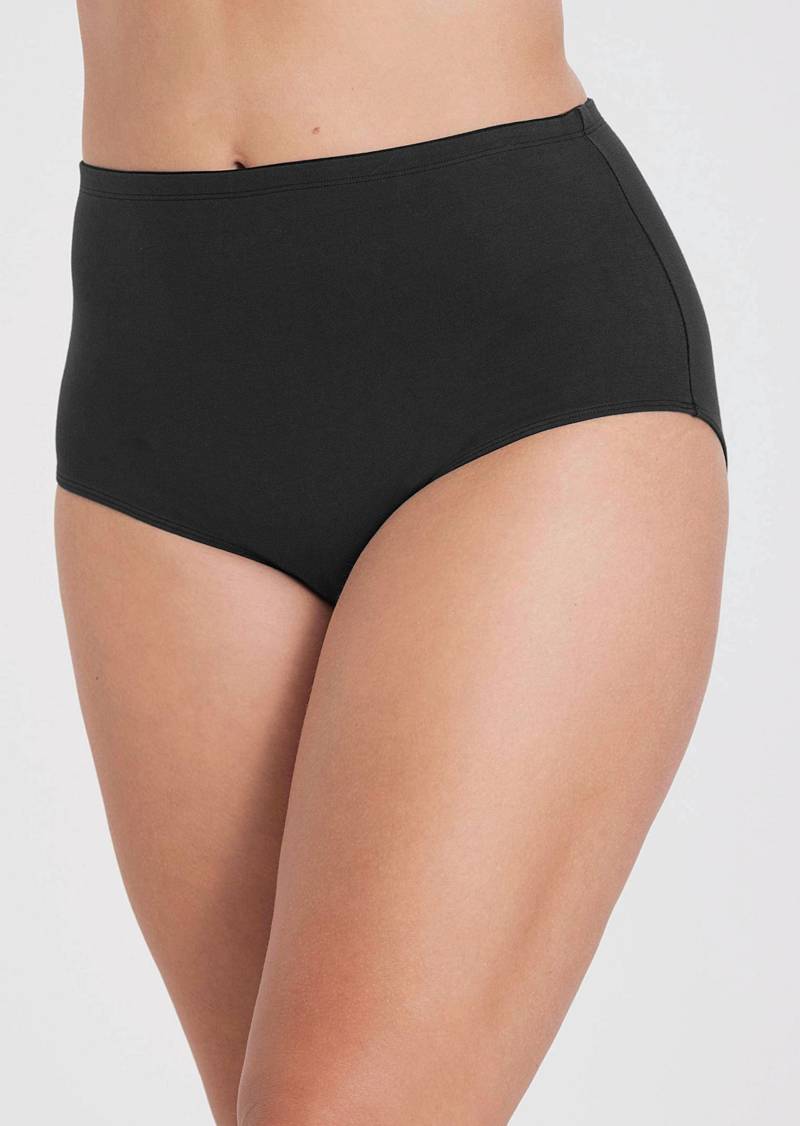 Taillenslip aus Bio-Baumwolle - schwarz - Gr. 46/48 von Goldner Fashion von Goldner Fashion