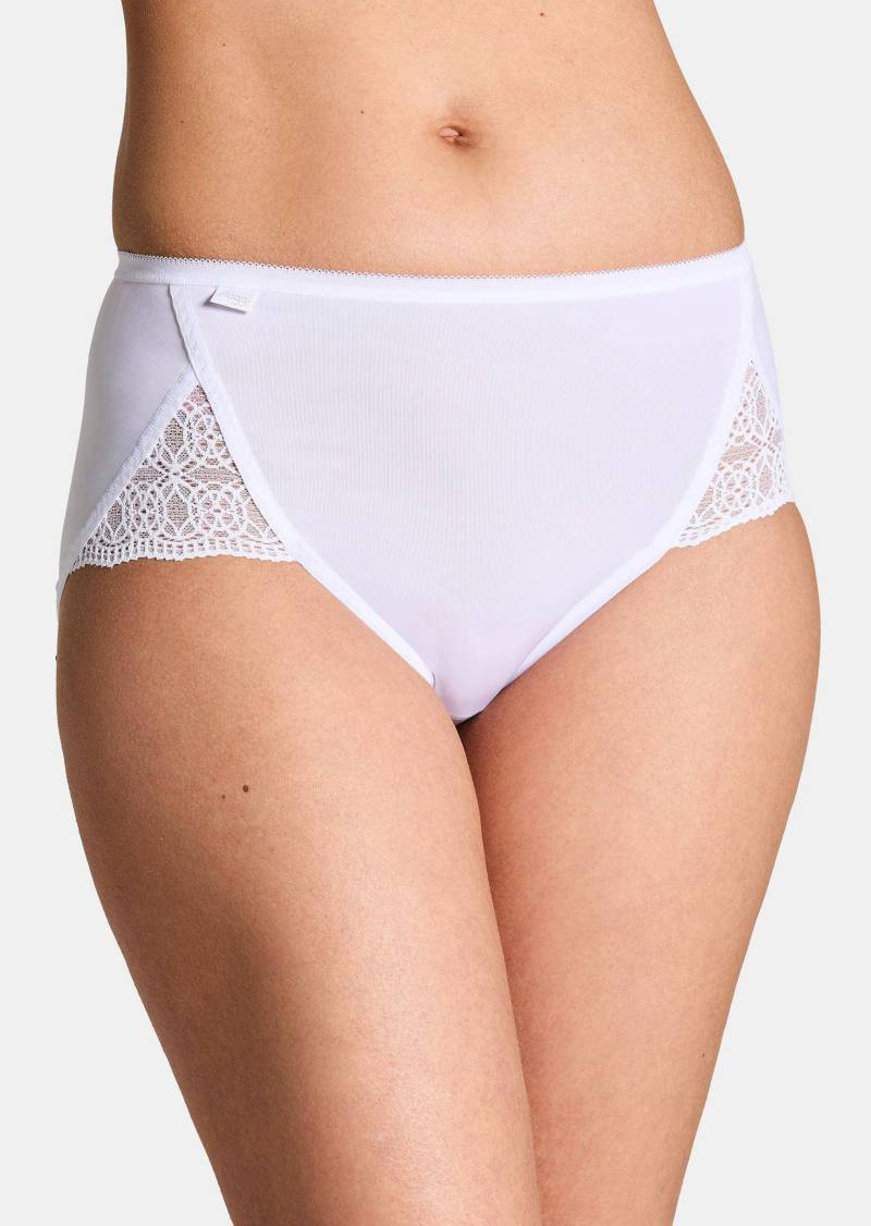 Taillenslip mit Spitze im 2er-Pack - weiß - Gr. 42 von Goldner Fashion von Goldner Fashion