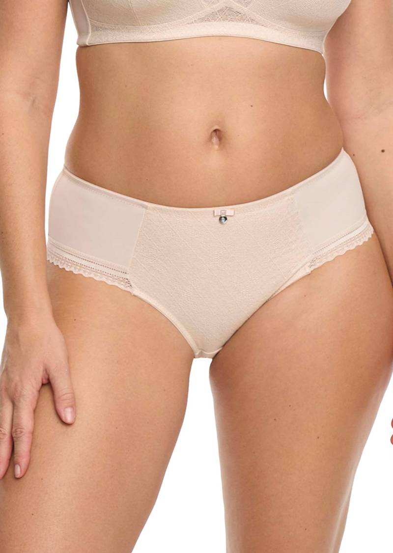 Taillenslip mit Spitzeneinsatz - caramel - Gr. 42 von Goldner Fashion von Goldner Fashion