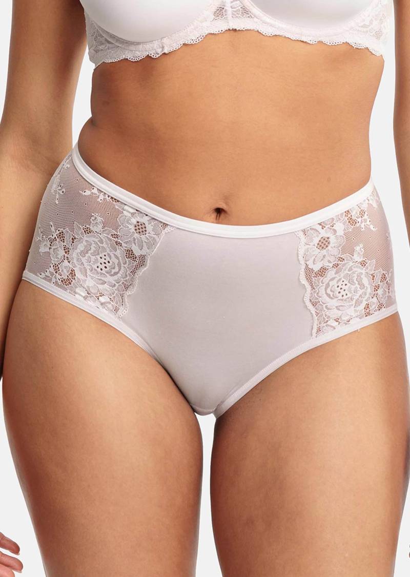 Taillenslip mit Spitzeneinsatz - cremeweiß - Gr. 38 von Goldner Fashion von Goldner Fashion