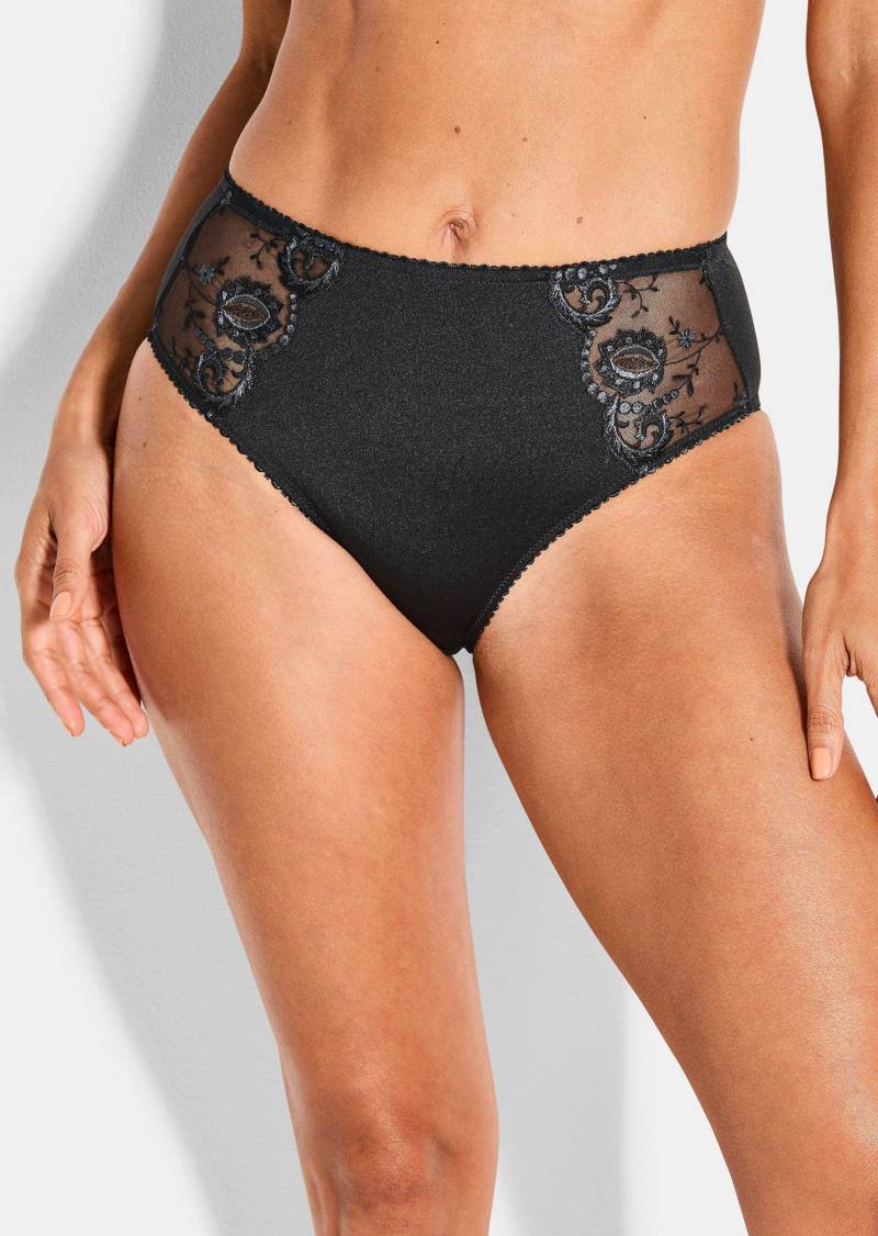 Taillenslip mit Spitzeneinsatz - schwarz - Gr. 40 von Goldner Fashion von Goldner Fashion