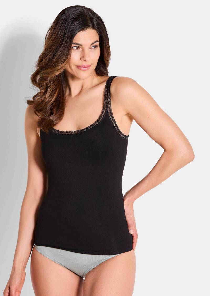 Trägerhemd im 2er-Pack - schwarz - Gr. 46 von Goldner Fashion von Goldner Fashion