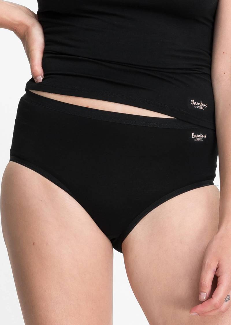 Trageangenehmer Slip mit Bambusfaser - schwarz - Gr. 38 von Goldner Fashion von Goldner Fashion