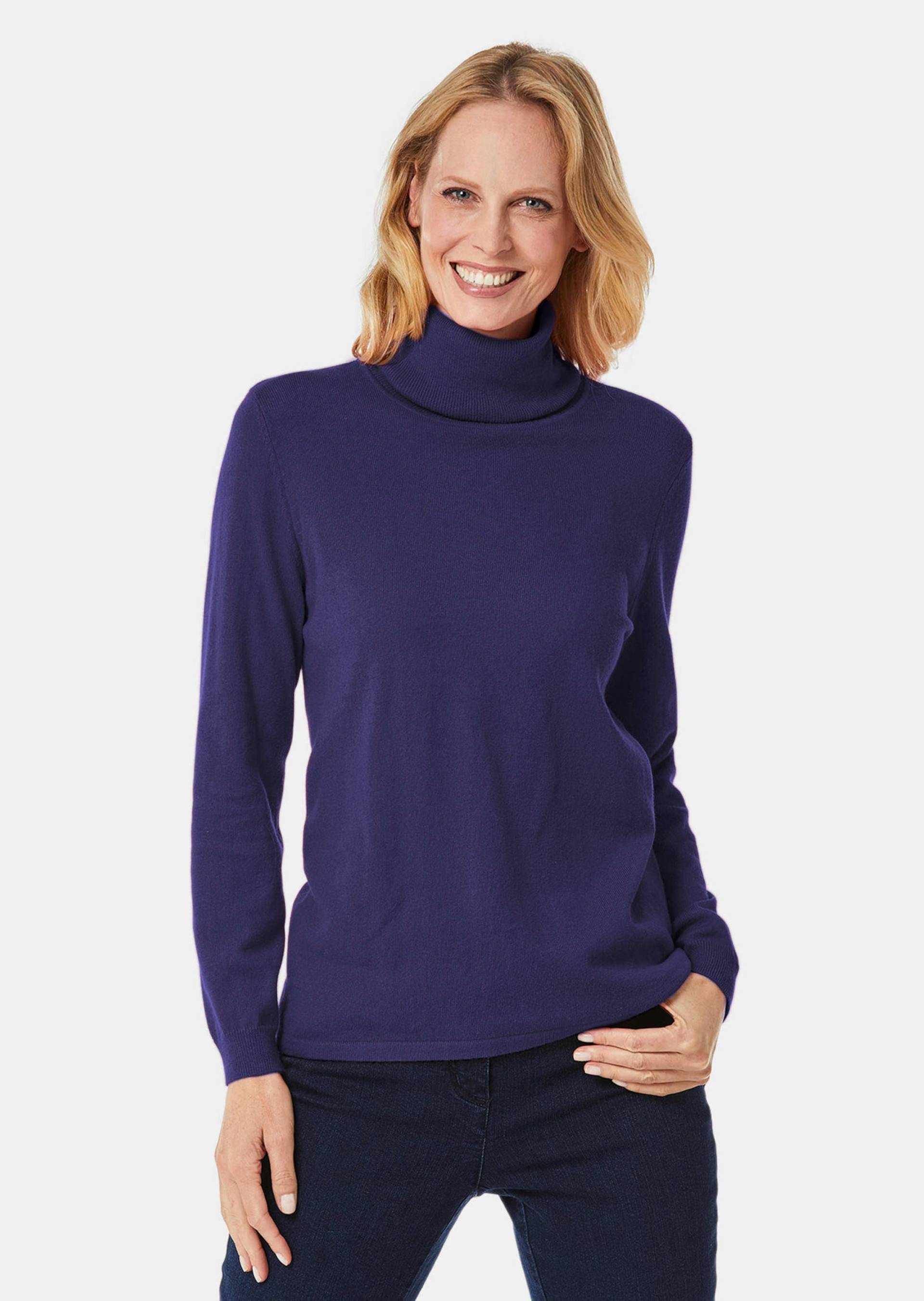 Trendiger Rollkragenpullover - dunkelblau - Gr. 23 von Goldner Fashion von Goldner Fashion