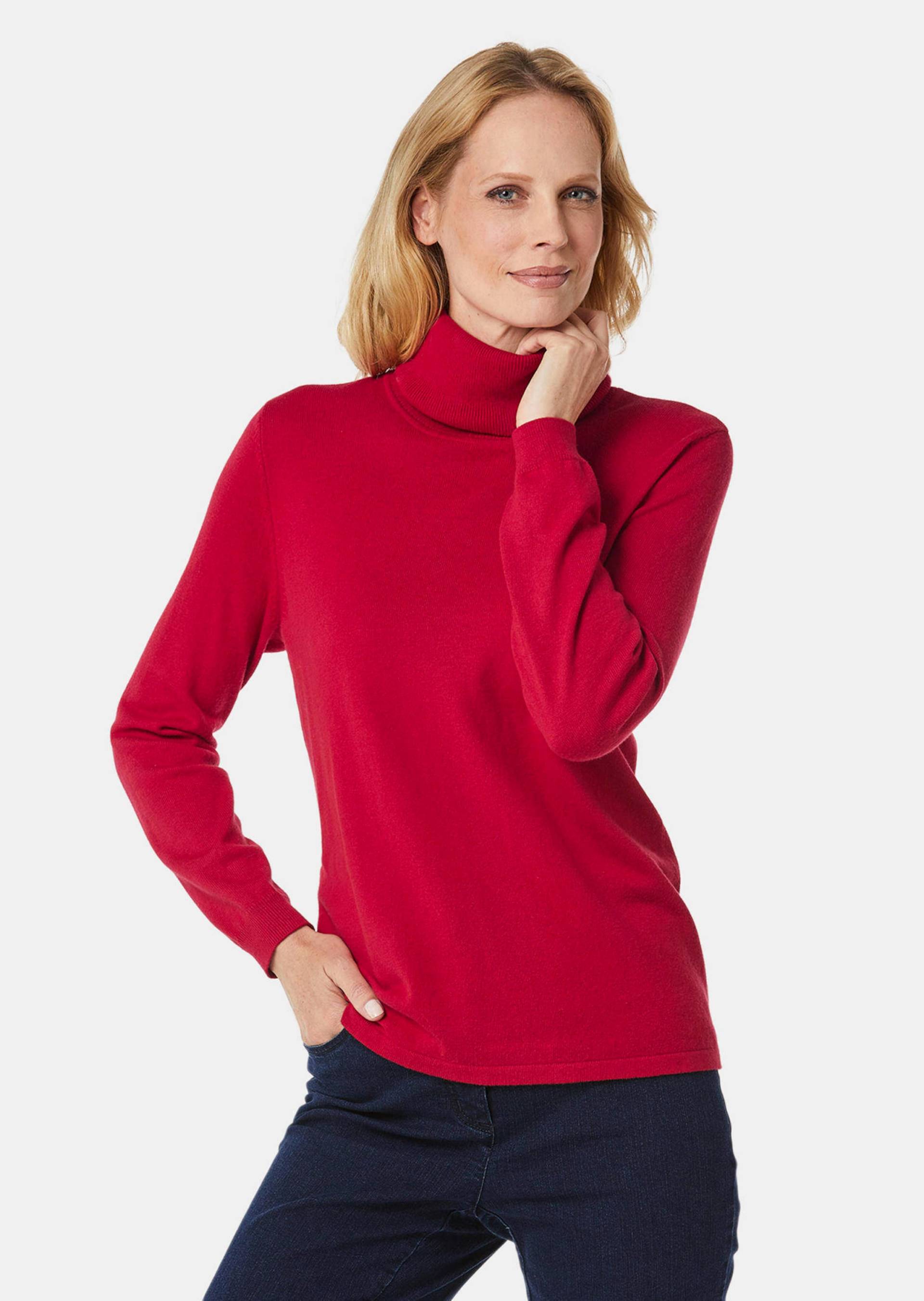 Trendiger Rollkragenpullover - rot - Gr. 21 von Goldner Fashion von Goldner Fashion