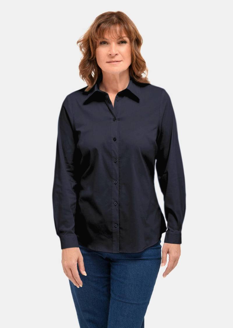 Unentbehrliche Langarmbluse mit Elasthananteil - marine - Gr. 42 von Goldner Fashion von Goldner Fashion