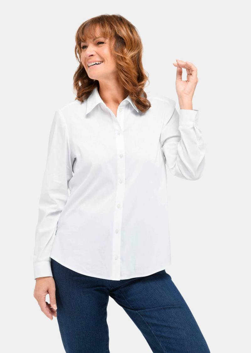 Unentbehrliche Langarmbluse mit Elasthananteil - weiß - Gr. 23 von Goldner Fashion von Goldner Fashion