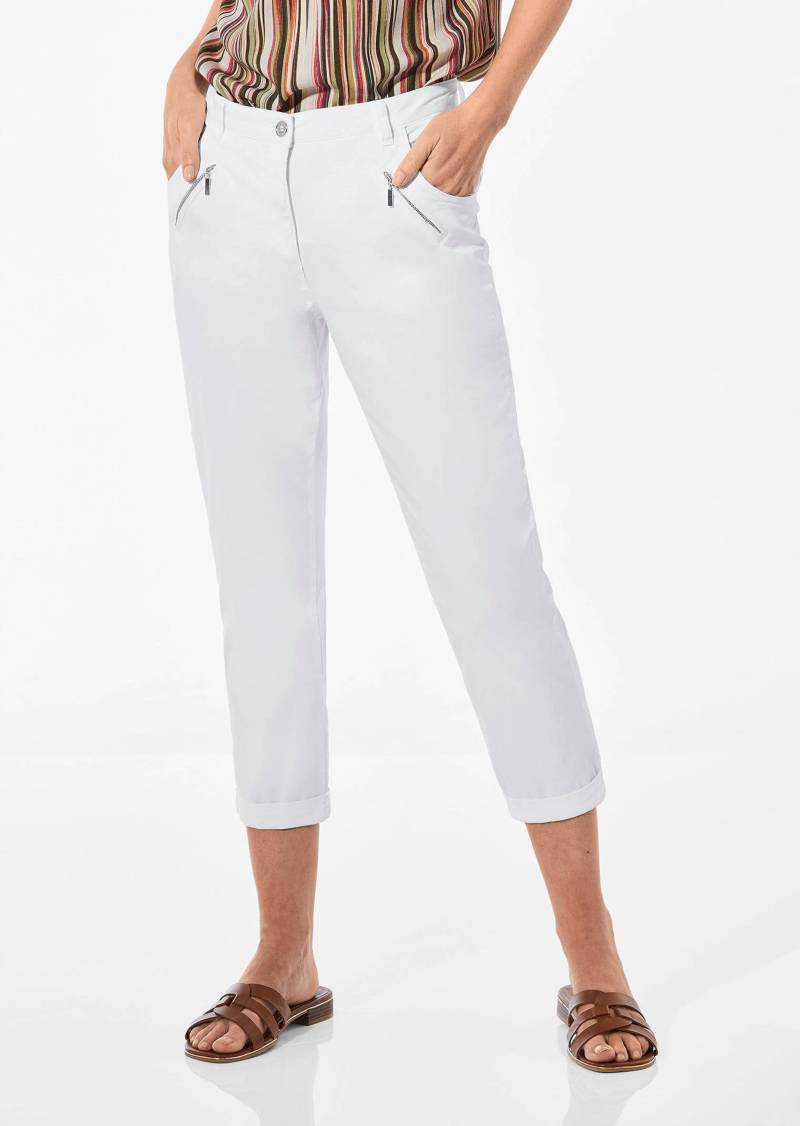 Verkürzte Chino-Hose LOUISA extra weich - weiß - Gr. 24 von Goldner Fashion von Goldner Fashion