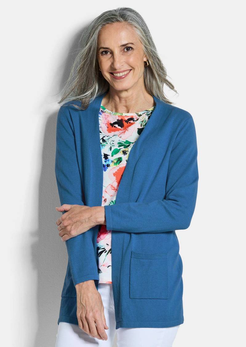 Verschlussloser Cardigan aus COTTAMIRA - blau - Gr. 23 von Goldner Fashion von Goldner Fashion