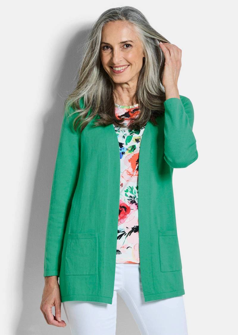 Verschlussloser Cardigan aus COTTAMIRA - grün - Gr. 23 von Goldner Fashion von Goldner Fashion