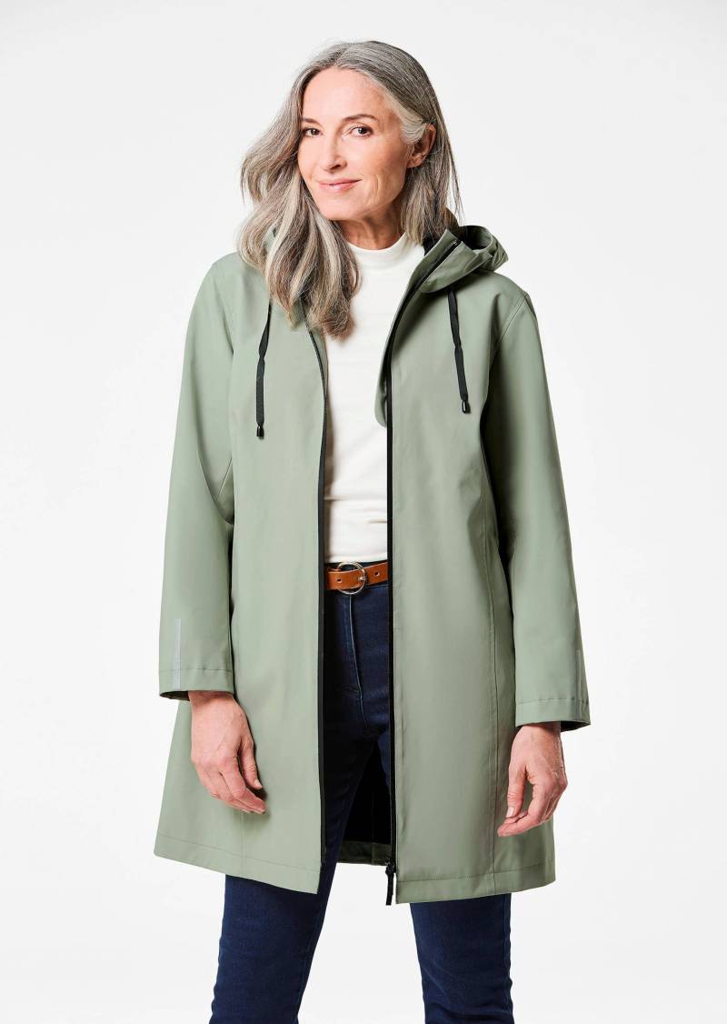 Wasserdichte Funktionsjacke mit Reflektoren - graugrün - Gr. 50 von Goldner Fashion von Goldner Fashion