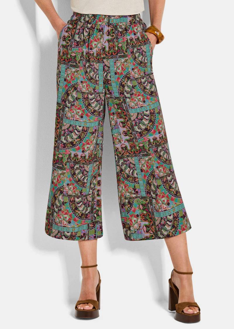 Weite Hose VERA mit Patch-Print - bunt / gemustert - Gr. 19 von Goldner Fashion von Goldner Fashion