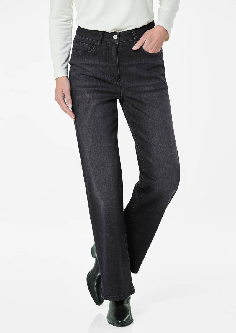 Weite Jeans VERA aus Stretch-Denim - schwarz - Gr. 50 von Goldner Fashion von Goldner Fashion