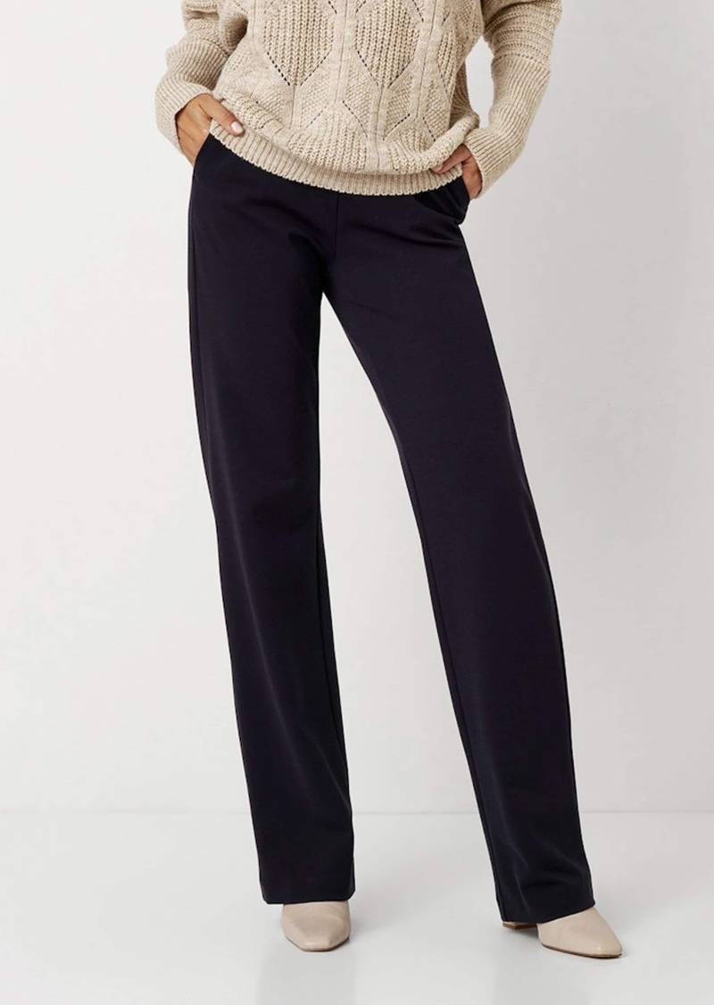 Weite Jerseyhose "Jenny Wide Leg" - dunkelblau - Gr. 44 von Goldner Fashion von Goldner Fashion