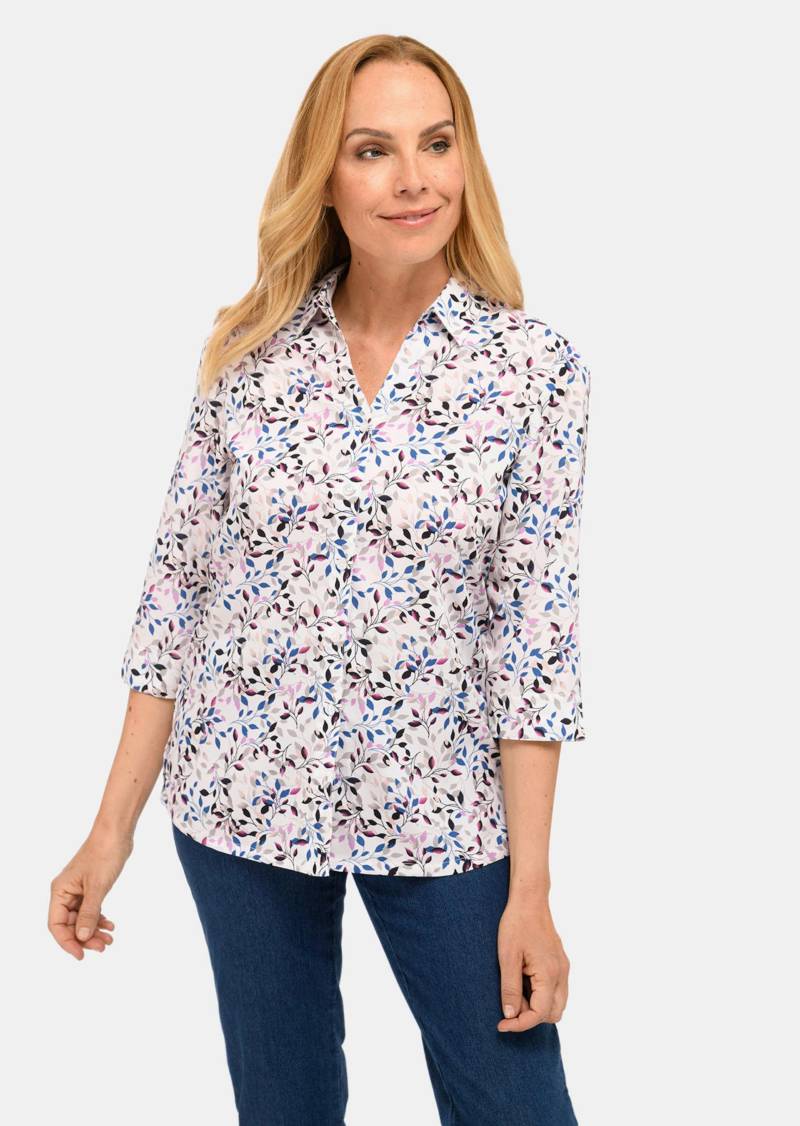 Wunderschöne Bluse mit floralem Druck - cremeweiß - Gr. 20 von Goldner Fashion von Goldner Fashion