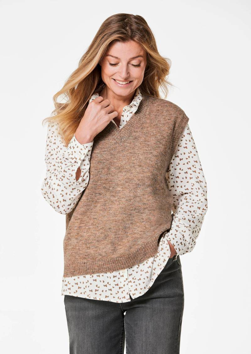 Zeitloser, kombistarker Pullunder - braun / melange - Gr. 23 von Goldner Fashion von Goldner Fashion