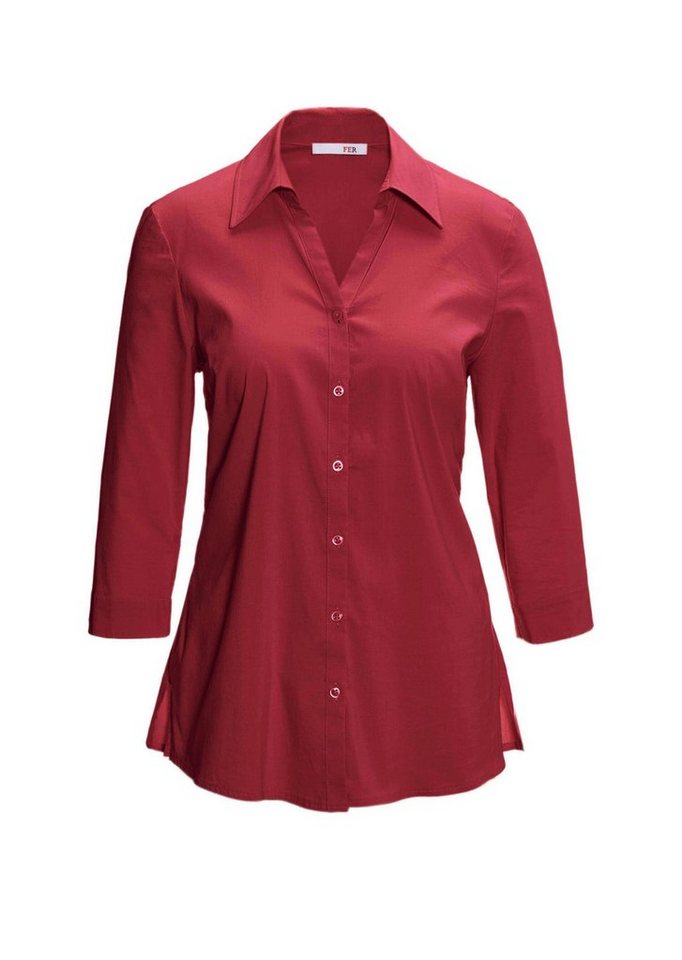 GOLDNER Hemdbluse Kurzgröße: Stretchbequeme Bluse mit Baumwolle von GOLDNER