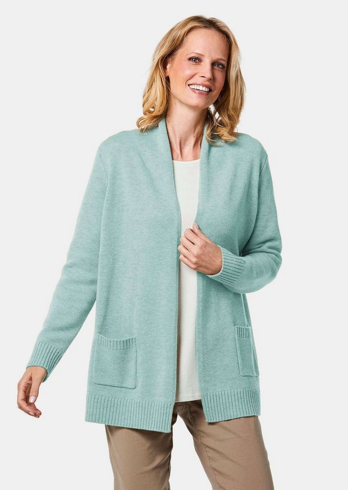 GOLDNER Strickjacke Kurzgröße: Schalkragenstrickjacke von Goldner