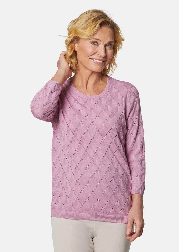GOLDNER Strickpullover Gepflegter Ajour-Pullover mit femininen Durchbrüchen von GOLDNER
