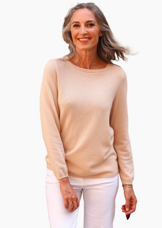GOLDNER Strickpullover Kurzgröße: Kaschmirpullover mit U-Boot Ausschnitt von GOLDNER
