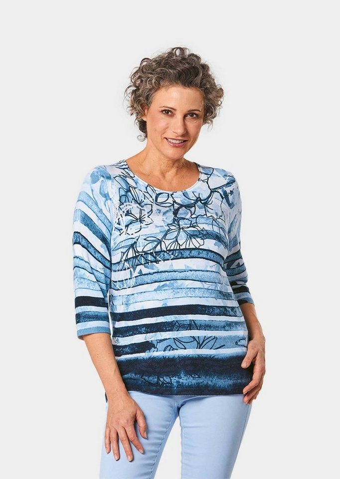 GOLDNER Strickpullover Unkomplizierter Druckpullover mit schimmernden Schmucksteinen GOLDNER Strickpullover Unkomplizierter Druckpullover mit schimmernden Schmucksteinen von GOLDNER