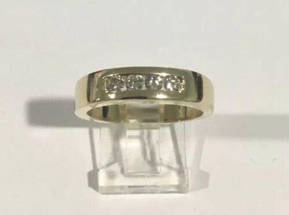 14K Gelbgold Diamant Ehering von GoldofMilano