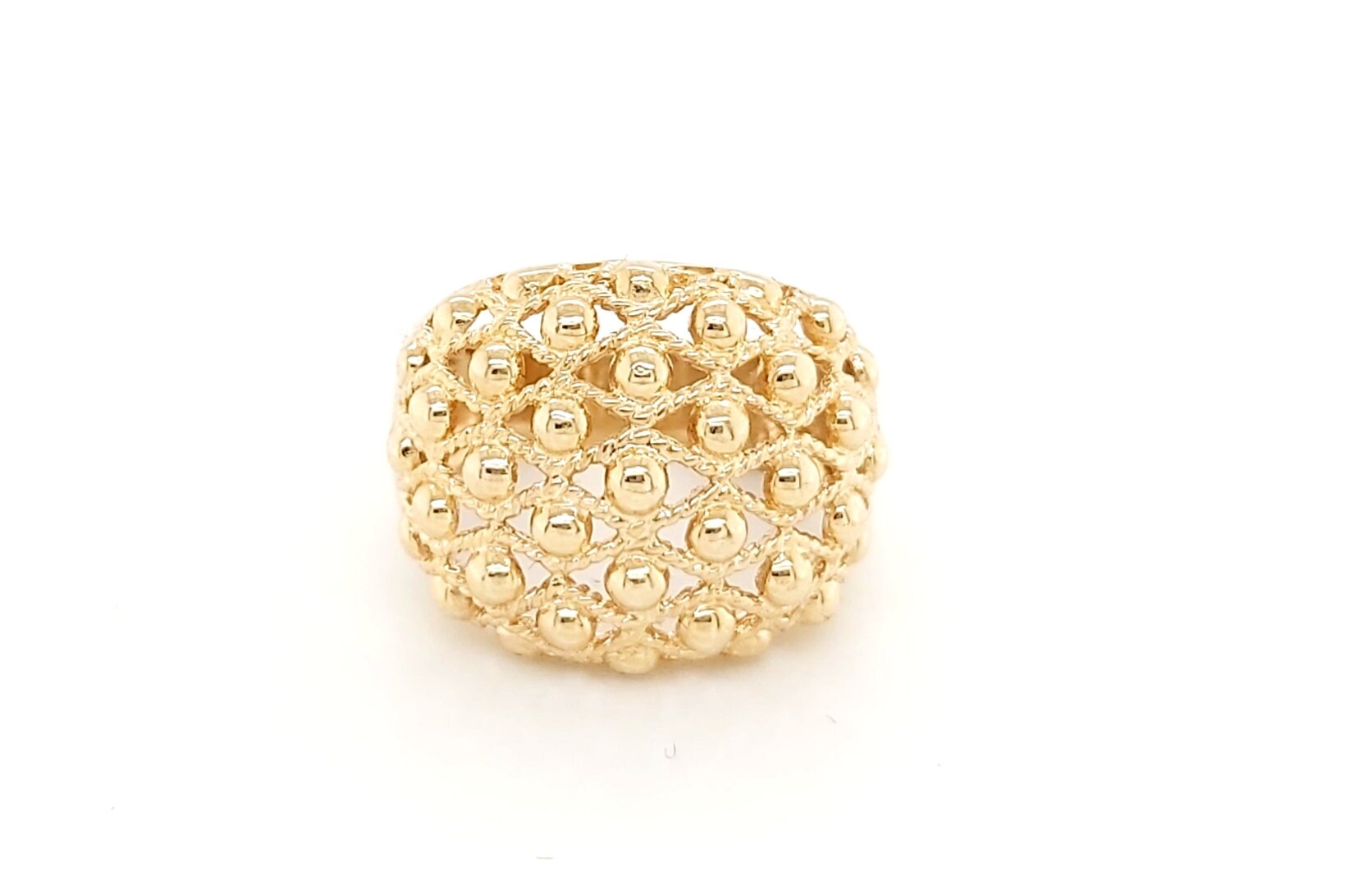 14K Gelbgold Perle Damenring von GoldofMilano