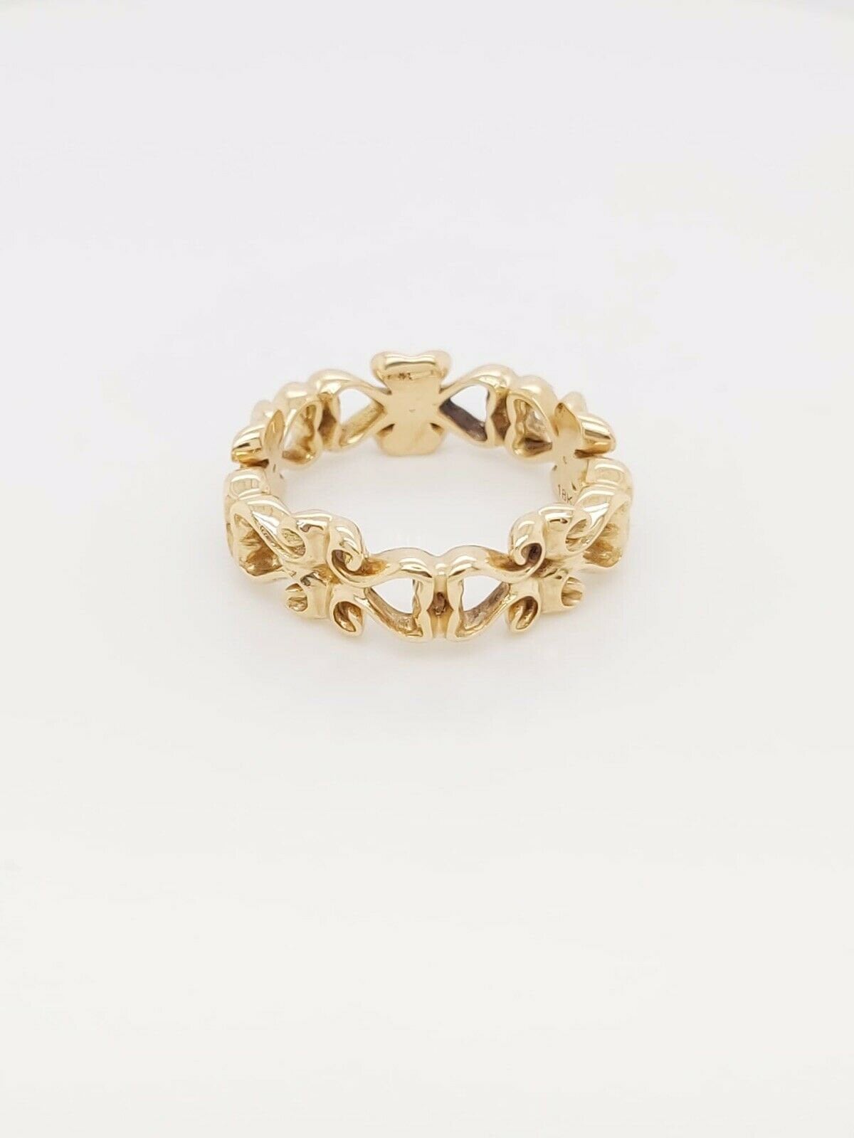 18K Gelbgold Vintage Band Ring von GoldofMilano