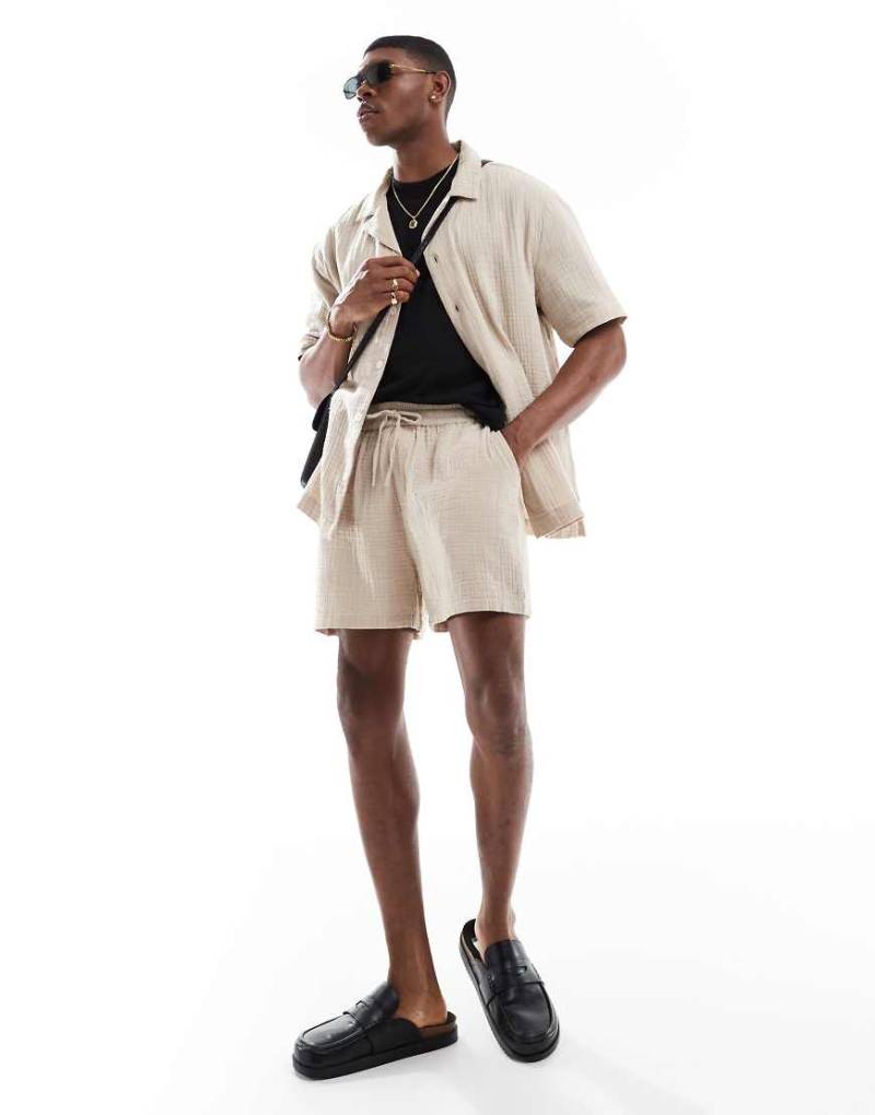 Goldsboro - Freizeit-Shorts in Steinbeige-Weiß von Goldsboro