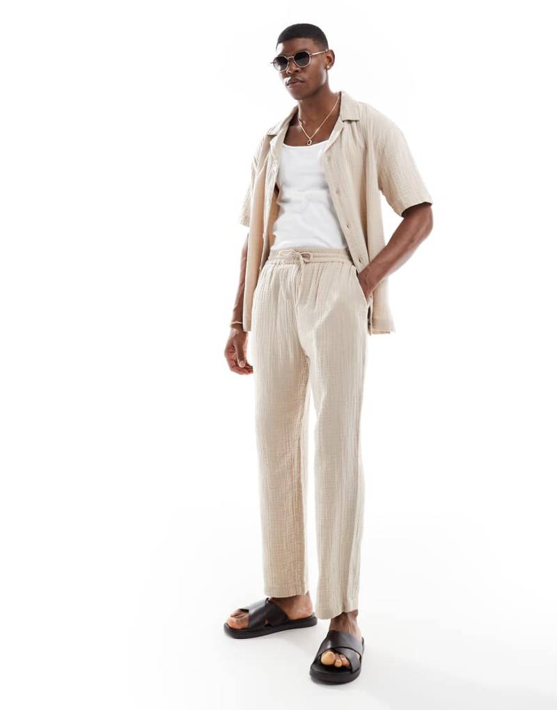Goldsboro - Freizeithose in Steinbeige-Weiß von Goldsboro