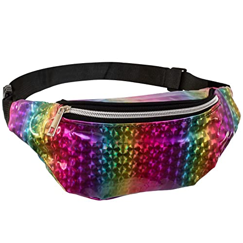 Goldschmidt Kostüme Bauchtasche mit Motiv | Tasche für Fasching & Karneval | Damen Herren Unisex (Regenbogen) von Goldschmidt Kostüme