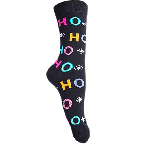 Goldschmidt Kostüme Weihnachtssocken mit Motiv | Weihnachtsstrümpfe Weihnachtsmann Hohoho Lebkuchen | Unisex Herren Damen Kinder Socken (Hohoho, 42-47) von Goldschmidt Kostüme