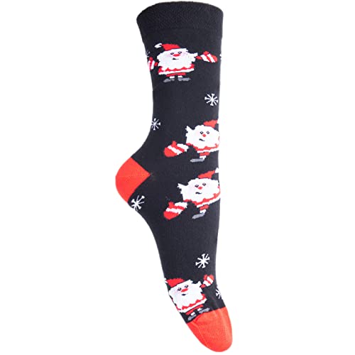 Goldschmidt Kostüme Weihnachtssocken mit Motiv | Weihnachtsstrümpfe Weihnachtsmann Hohoho Lebkuchen | Unisex Herren Damen Kinder Socken (Weihnachtmann, 42-47) von Goldschmidt Kostüme