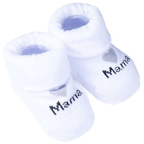 Goldschmidt Trachten Babysocken I love Mama Papa Oma Opa | Erstlingssocken mit Aufschrift | Weiche Baumwollmischung | Geschenk Geburt (I love Mama) von Goldschmidt Trachten