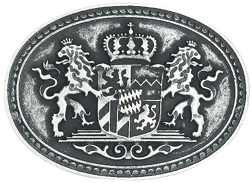 Gürtelschnalle Trachten | Wechselschließe für 40mm Gürtel | Trachtenschnalle Trachtenschließe (Wappen Bayern 7x5cm) von Goldschmidt Trachten