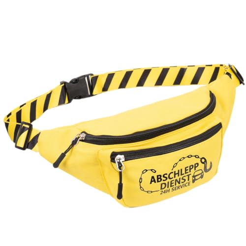 Goldschmidt Kostüme Abschleppdienst Bauchtasche gelb | Tasche mit 3 Reißverschluss-Fächern | Accessoire Kostüm Fasching Karneval von Goldschmidt