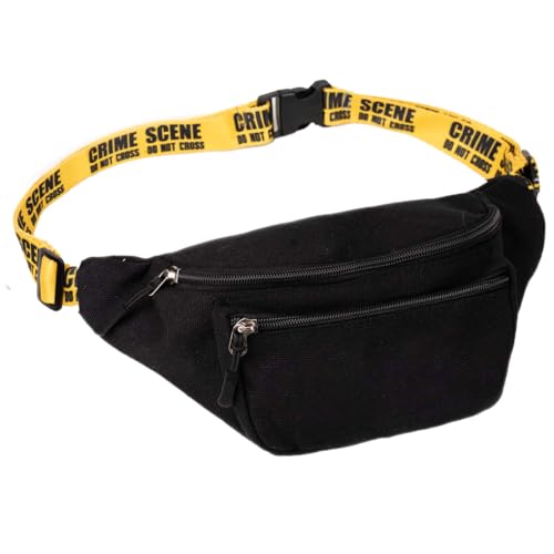 Goldschmidt Kostüme Bauchtasche | Tasche it 3 Reißverschluss-Fächern | Accessoire Kostüm Fasching Karneval (Crime Scene Polizei) von Goldschmidt